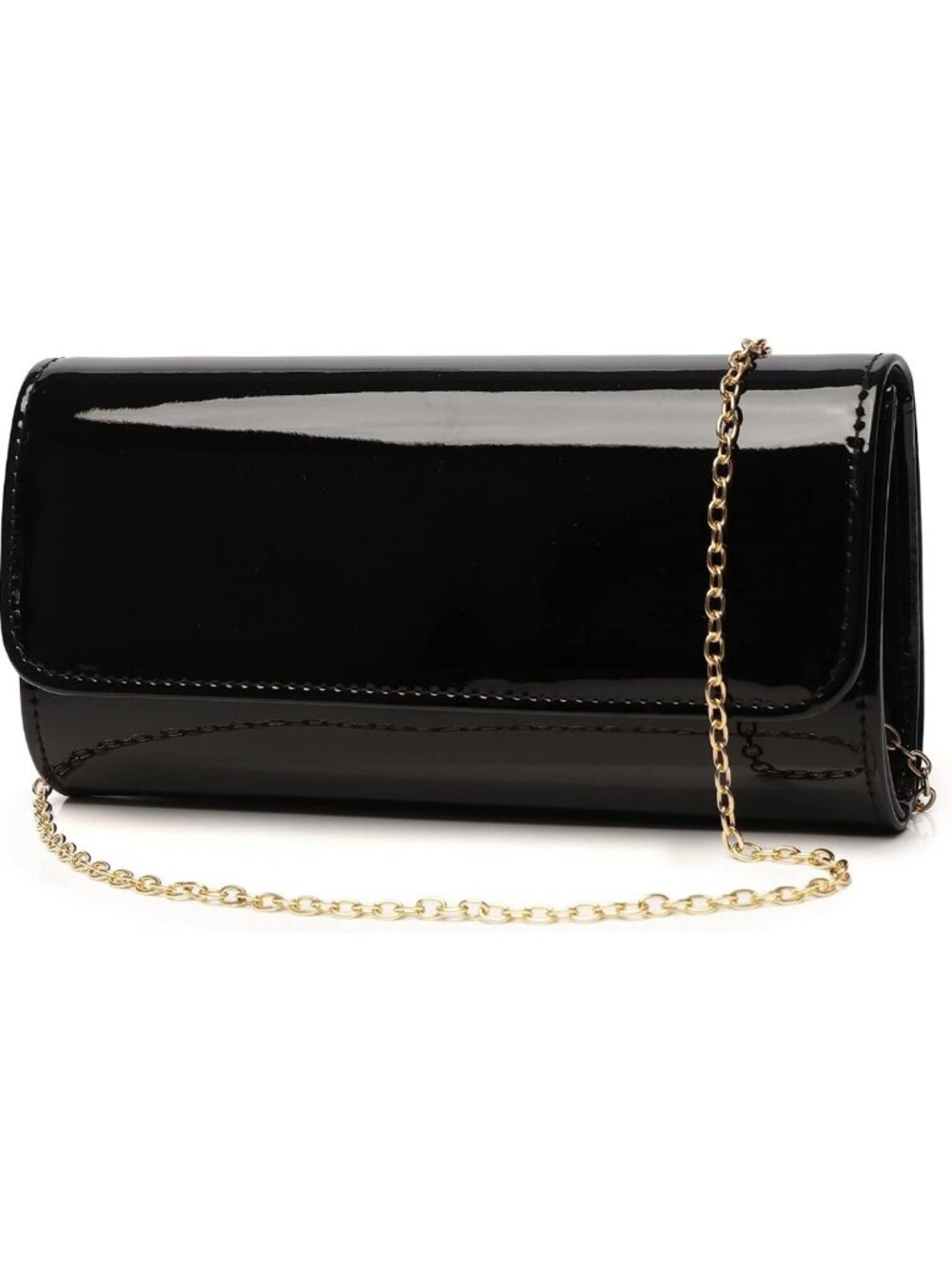 Stylish Patent Leather Envelope Clutch - Women's Evening Handbag for Parties